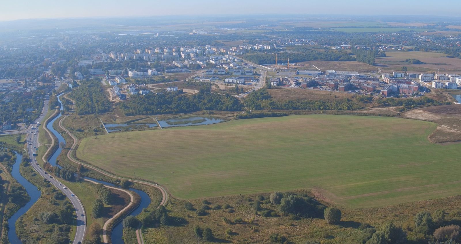 Miasto Pruszcz Gdański zdjęcie z lotu ptaka