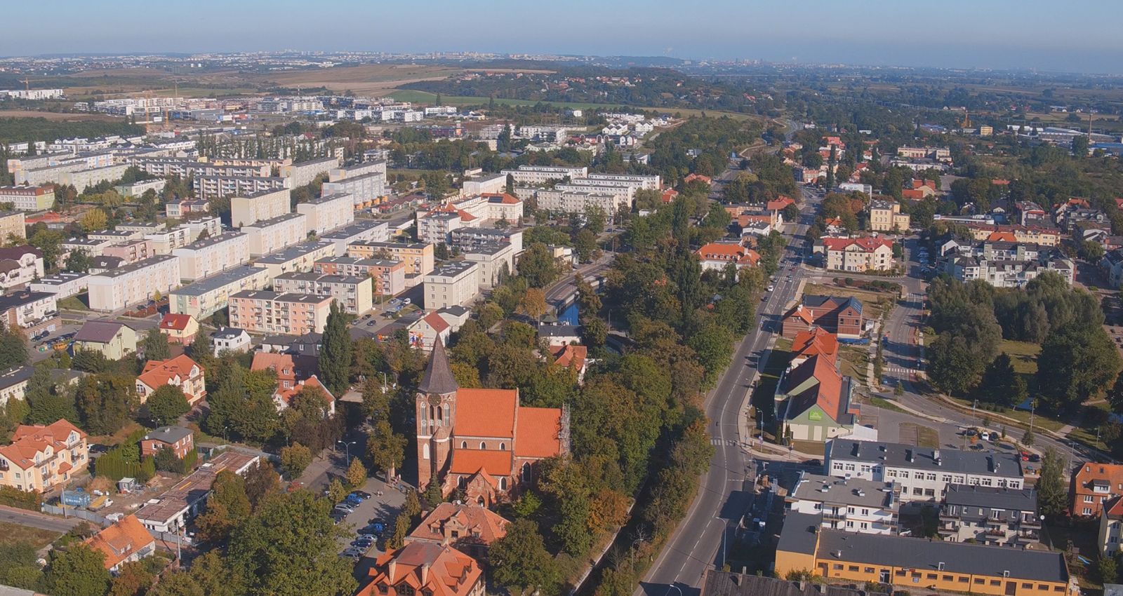 Miasto Pruszcz Gdański zdjęcie z lotu ptaka