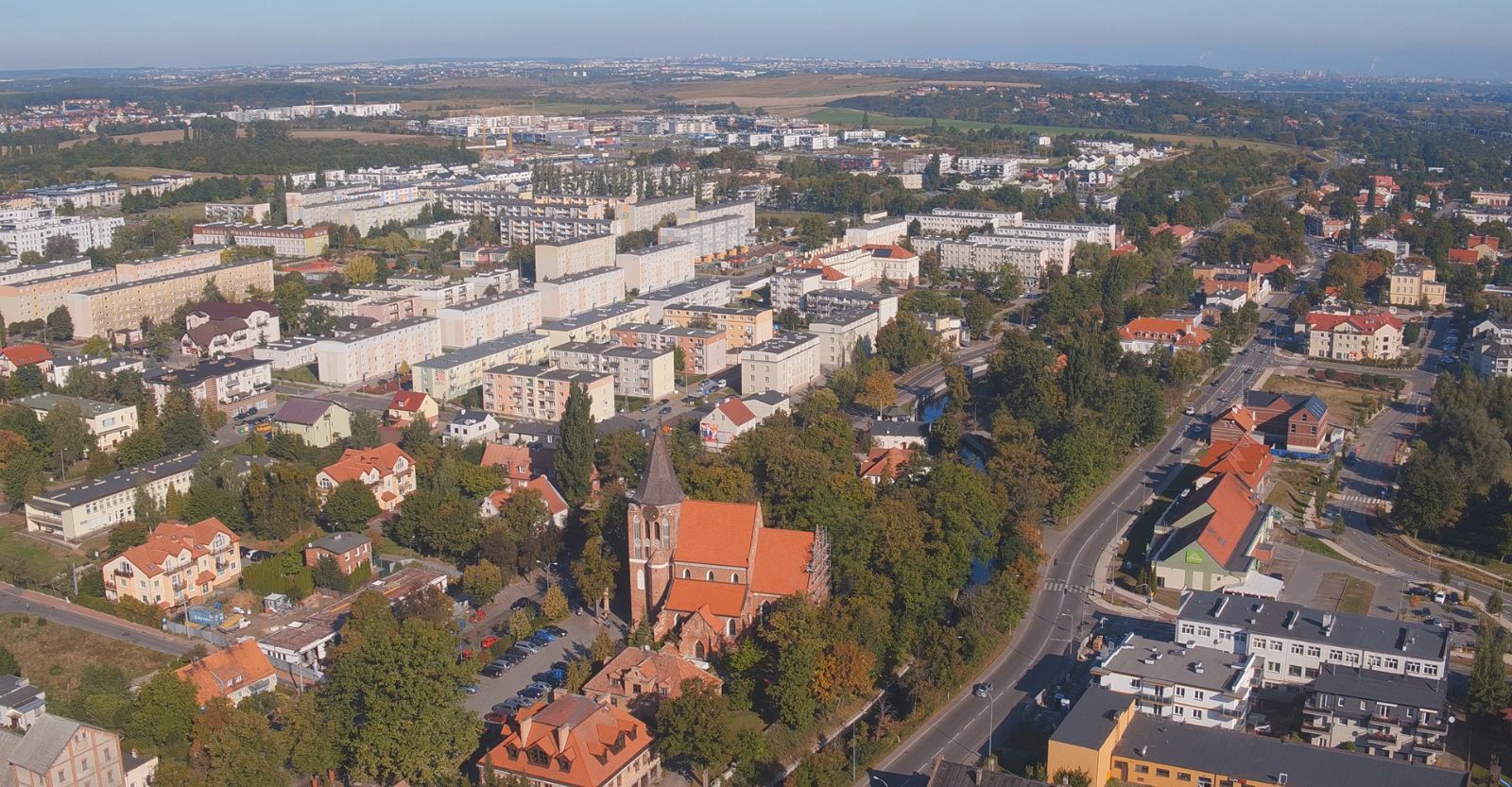 Zdjęcia lotnicze miasta Pruszcz Gdański