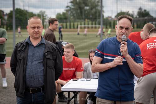 Przedstawiciele organizatorów witają zebranych.