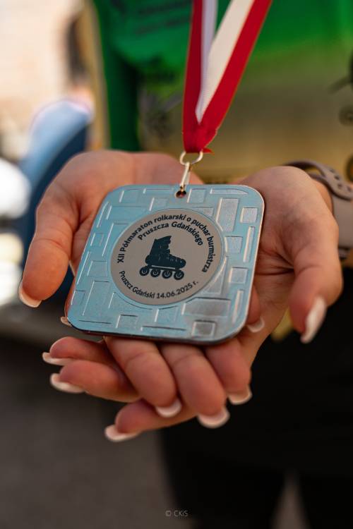Medal XII Półmaratonu Rolkarskiego o Puchar Burmistrza Pruszcza Gdańskiego