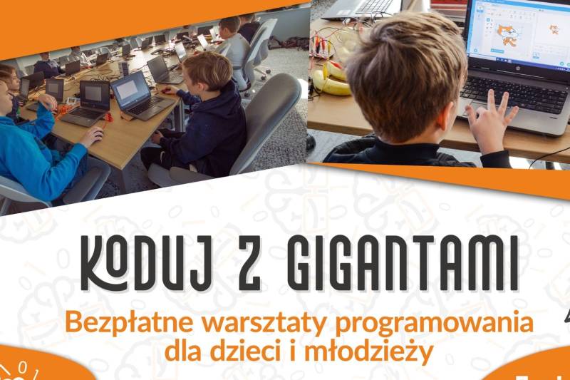 Wydarzenie: Koduj z Gigantami: bezpłatne warsztaty z programowania, Kiedy? 2021-02-14 09:00, Gdzie? 