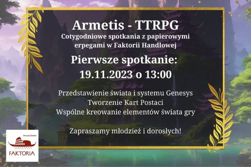 Wydarzenie: Gry TTRPG na Faktorii Handlowej, Kiedy? 2023-12-10 13:00, Gdzie? Faktoria, Zastawna, Pruszcz Gdański, Polska