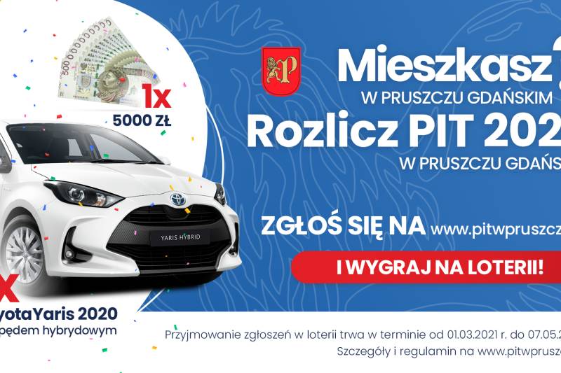 Wydarzenie: Loteria PIT w Pruszczu się opłaca!, Kiedy? 2021-05-07 00:00, Gdzie? Online
