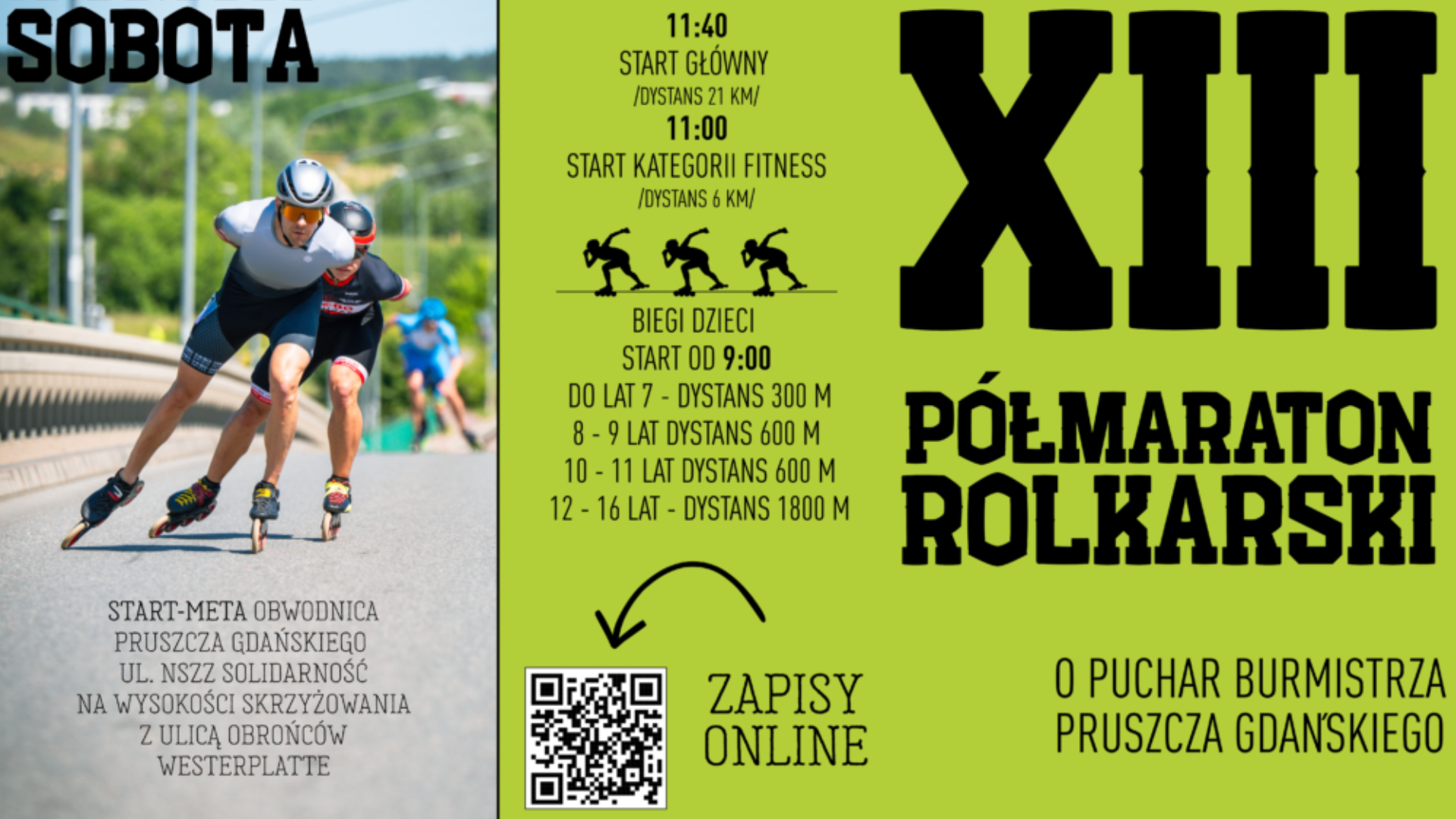 wydarzenie: XIII Półmaraton Rolkarski o Puchar Burmistrza Pruszcza Gdańskiego