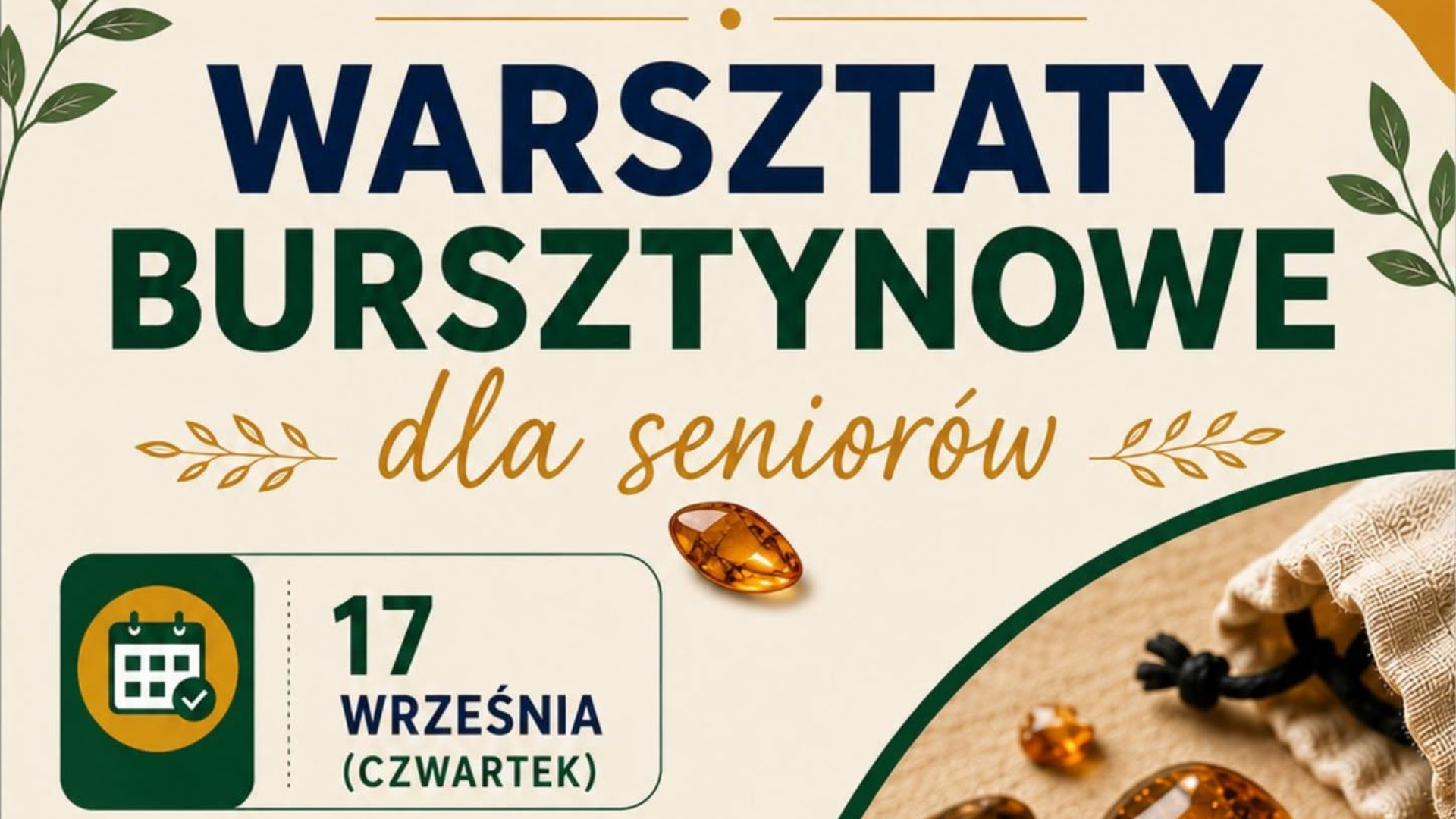 wydarzenie: Warsztaty bursztynowe dla seniorów w MOPS w Pruszczu Gdańskim