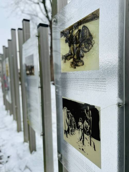 Tablice upamiętniające marsz śmierci