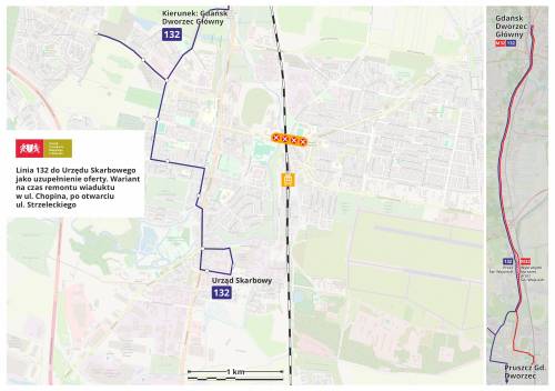 Przebieg linii 132