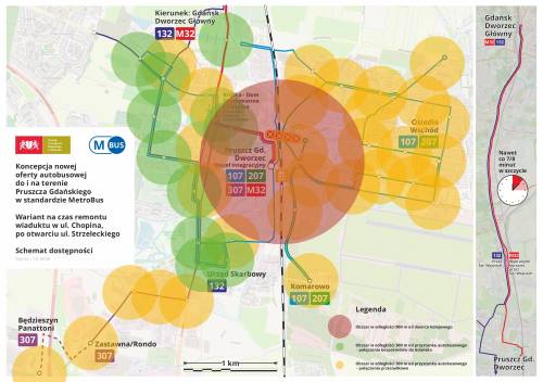 Mapka prezentująca dostępność