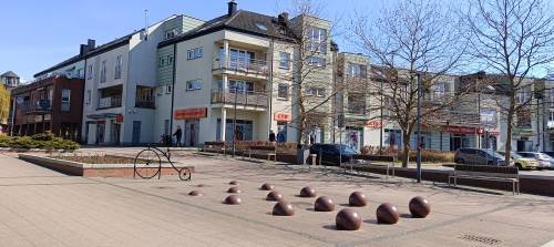Widok na kulki i budynki
