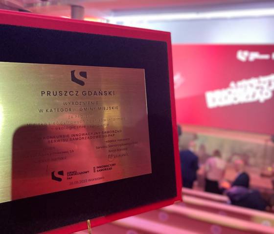 aktualność: Miasto Pruszcz Gdański wyróżnione w konkursie Innowacyjny Samorząd