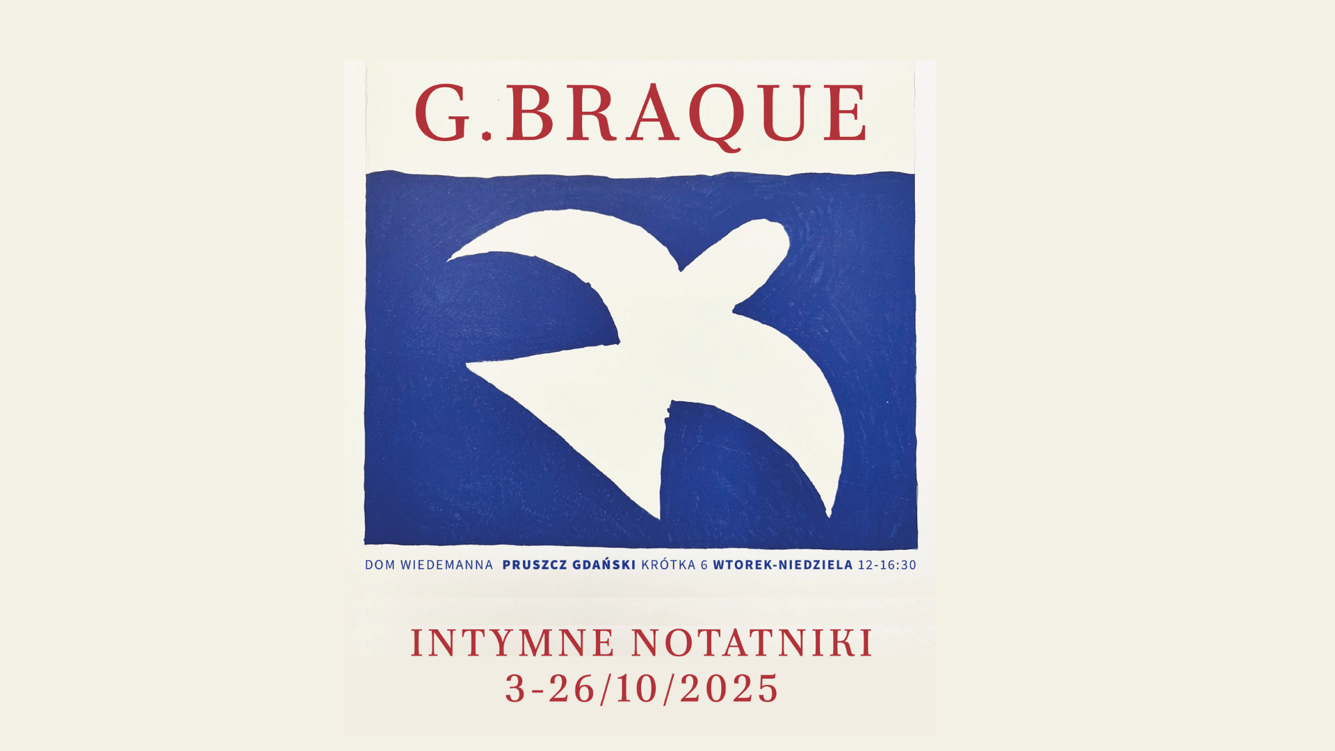 aktualność: Już wkrótce w Domu Wiedemanna wystawa litografii Georges'a Braque'a